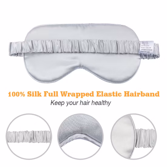 Custom Printed Silk Sleep Eye Mask with Pouch