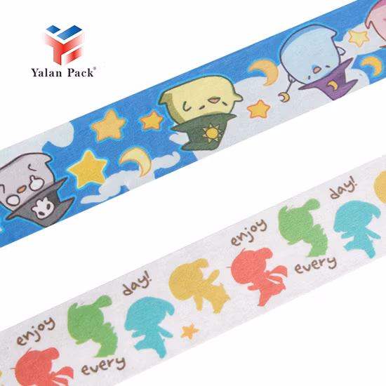 DIY Custom Print Colored Decoration Adhesive Paper Sawtooth Slitting Process Masking Tapes